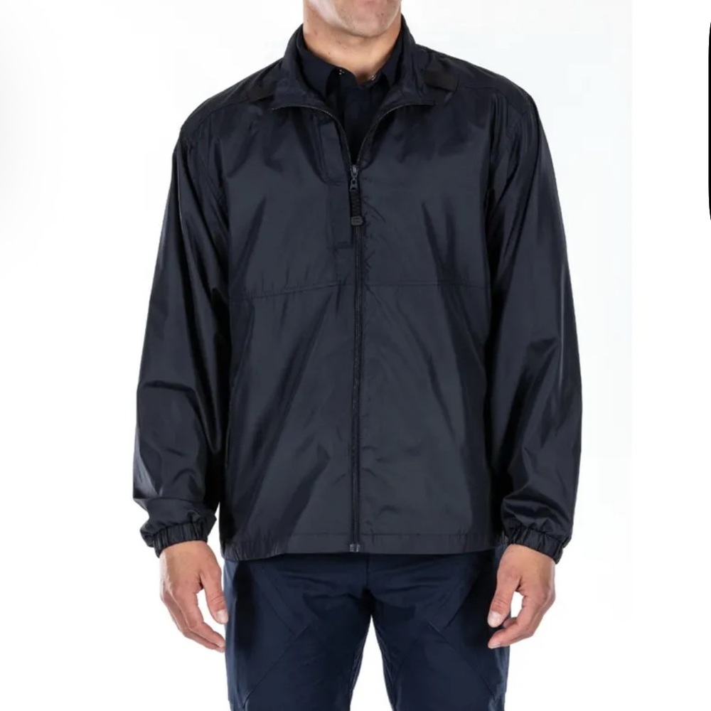 5.11 Tactical Packable Windbreaker Jacket Mens Medium Black Lightweight Full Zip